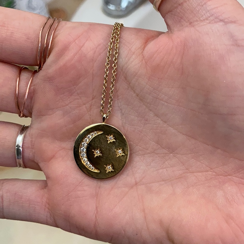 Gold Moon Necklace